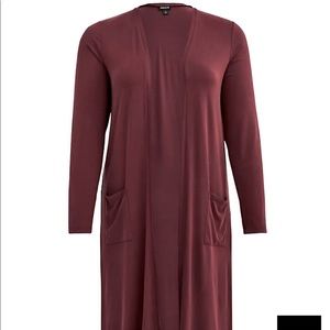 Torrid 2x DUSTER CARDIGAN - CUPRO BURGUNDY